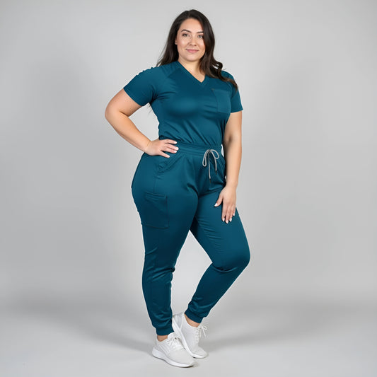 Amara Performance Scrub Top 2.0 Caribbean Blue
