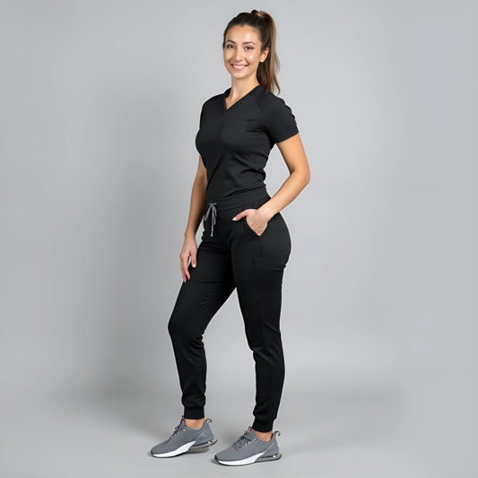 Amara Performance Scrub Top 2.0 Black